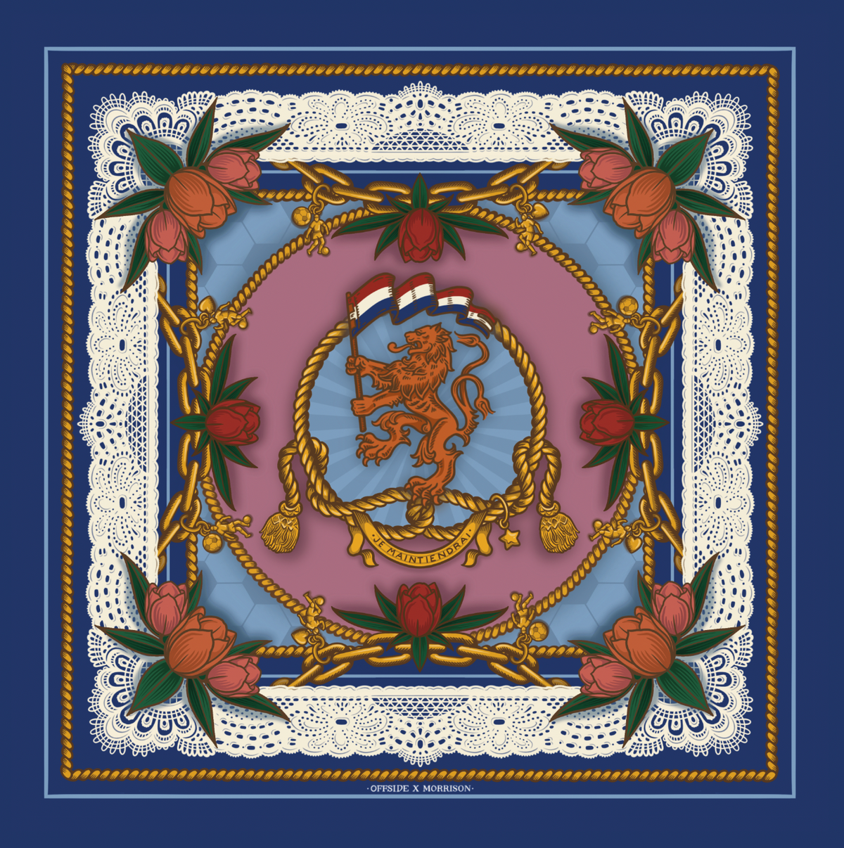 Oranje Kant scarf — full design